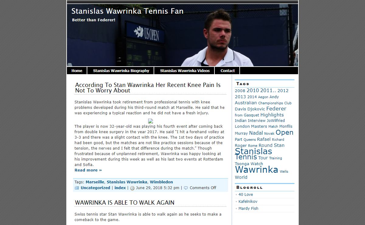 Stanislas Wawrinka Tennis Fan