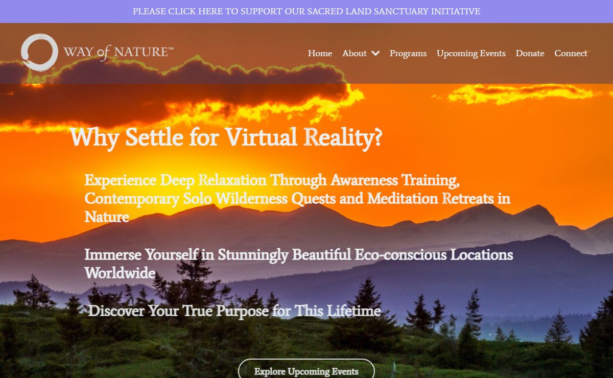 Way of Nature transformational sacred retreats in nature