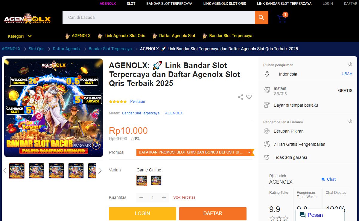 AGENOLX: 🚀 Link Bandar Slot Terpercaya dan Daftar Agenolx Slot Qris Terbaik 2025