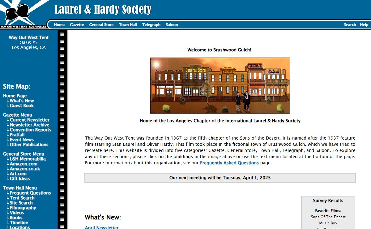 Laurel and Hardy Society - Way Out West Tent