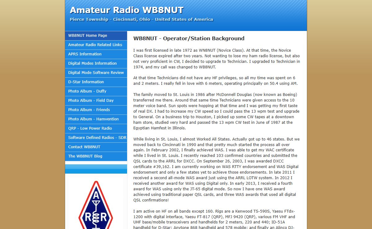 Amateur Radio Station WB8NUT - Home