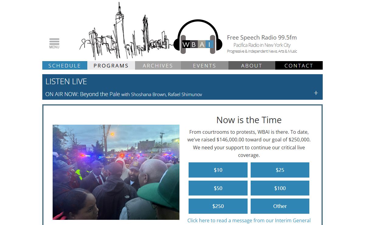 WBAI Radio 99.5FM NYC