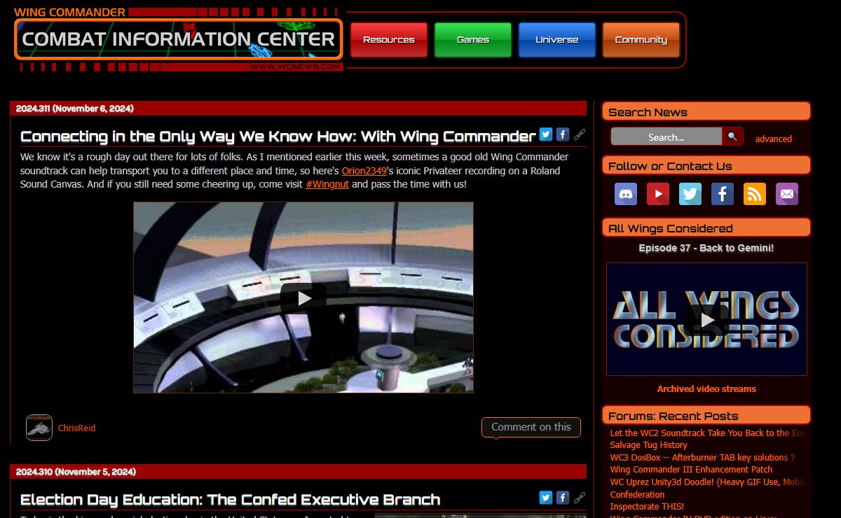 Wing Commander CIC