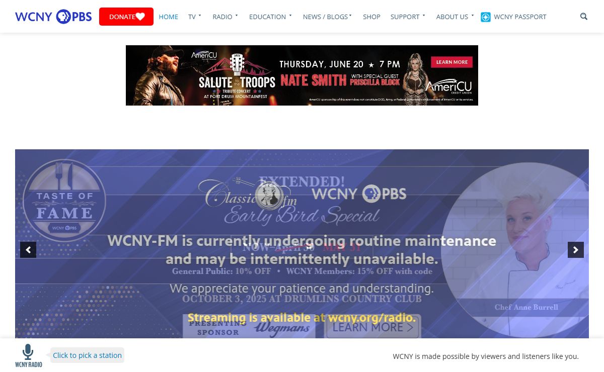 Member Supported Public Television, Radio | PBS | WCNY