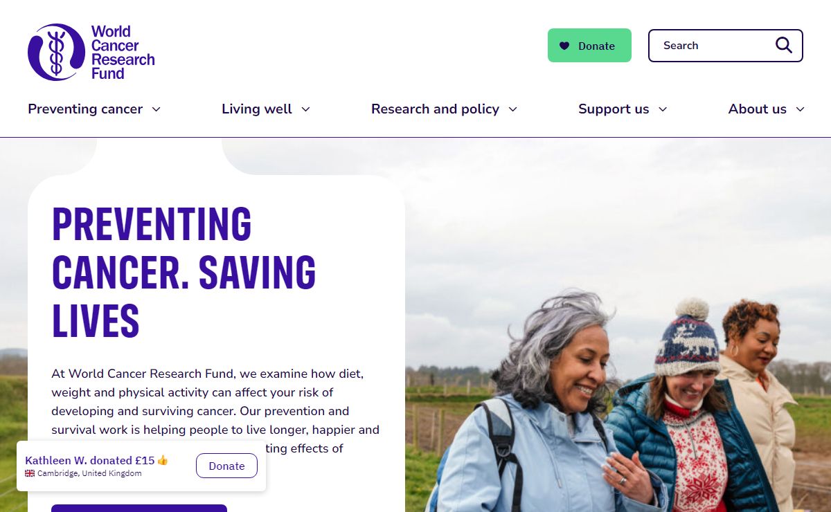 Homepage | World Cancer Research Fund