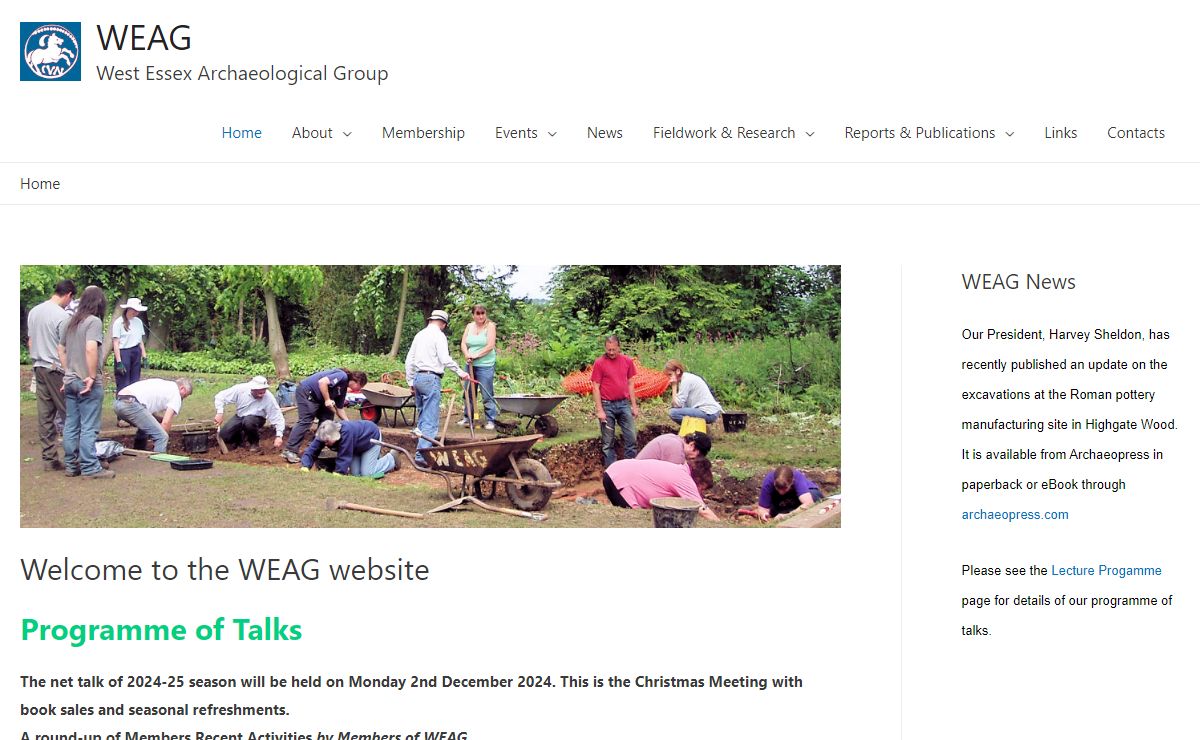 WEAG – West Essex Archaeological Group