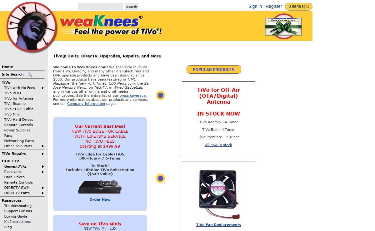 TiVo Superstore | Upgraded TiVo DVRs, Remotes, Parts, Repairs