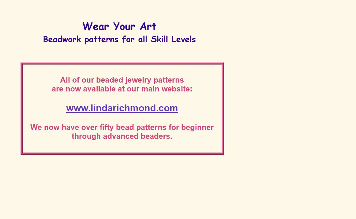 Linda Richmond Linda Richmond Beadwork Patterns