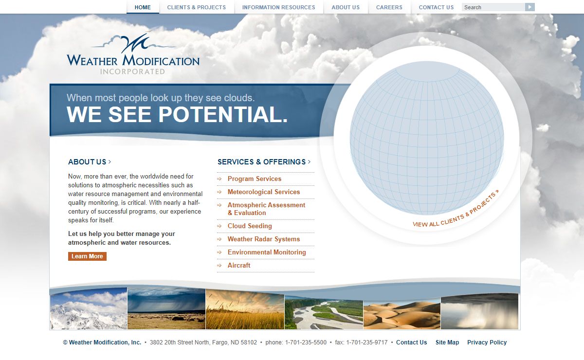 WEATHER MODIFICATION: cloud seeding, atmospheric services - Weather Modification, Inc.
