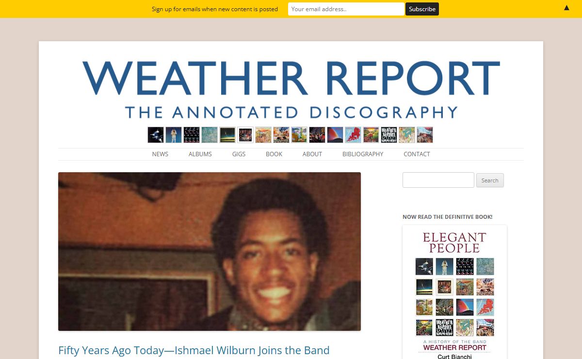The Weather Report Annotated Discography | In-depth description and analysis of Weather Report's albums in the words of the musicians themselves