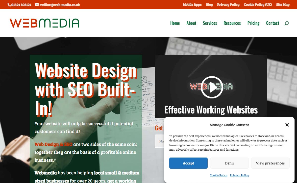Website design & SEO in Falkirk - Call Webmedia 01324 808124