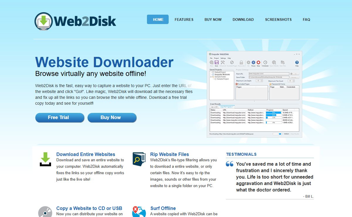Web2Disk: The Website Downloader