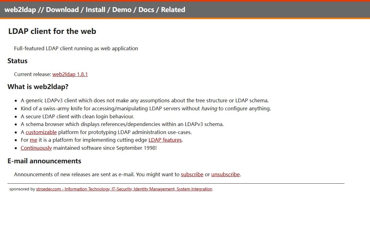web2ldap - LDAP client for the web
