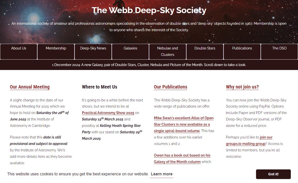 The Webb Deep-Sky Society