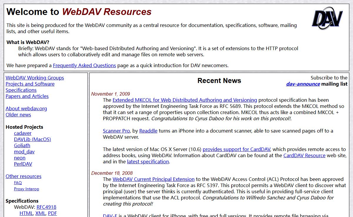 WebDAV Resources
