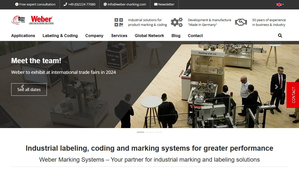 Labeling, marking and inkjet printing solutions | Weber Marking Systems