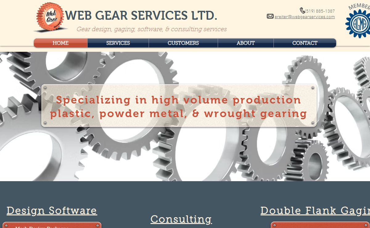 Web Gear Services | Gear Design, Gaging, Software, & Consulting