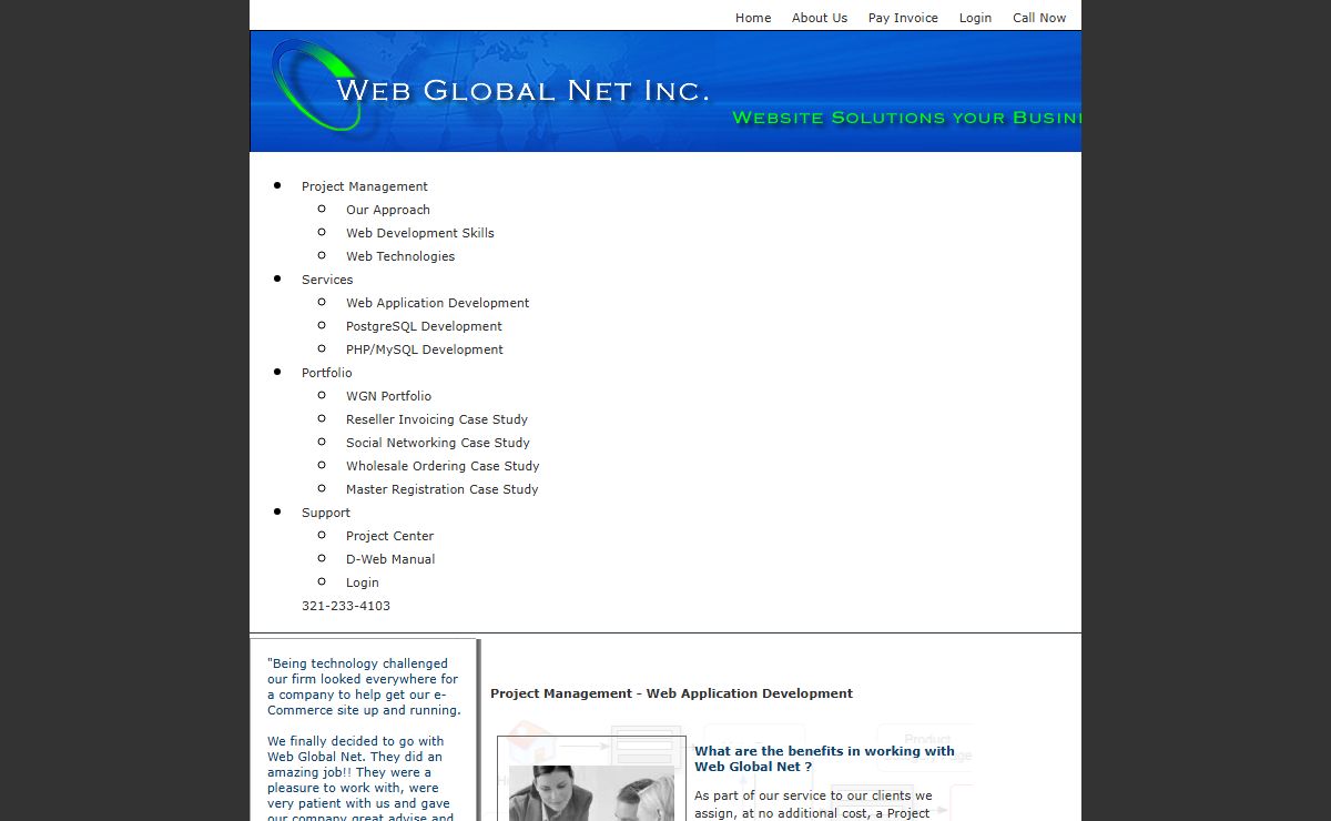 Web Global Net Project Management