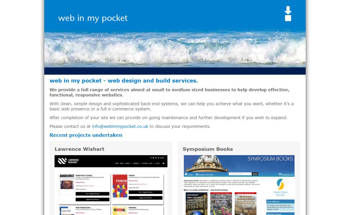 web in my pocket - web design and build