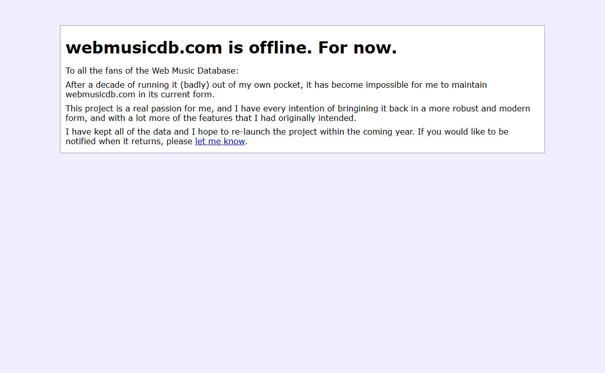 webmusicdb.com · offline