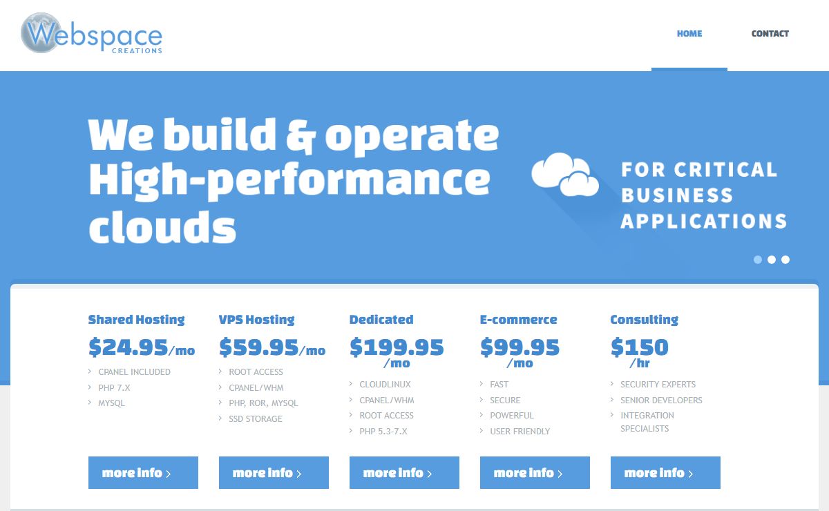 Homepage - Webspace Creations