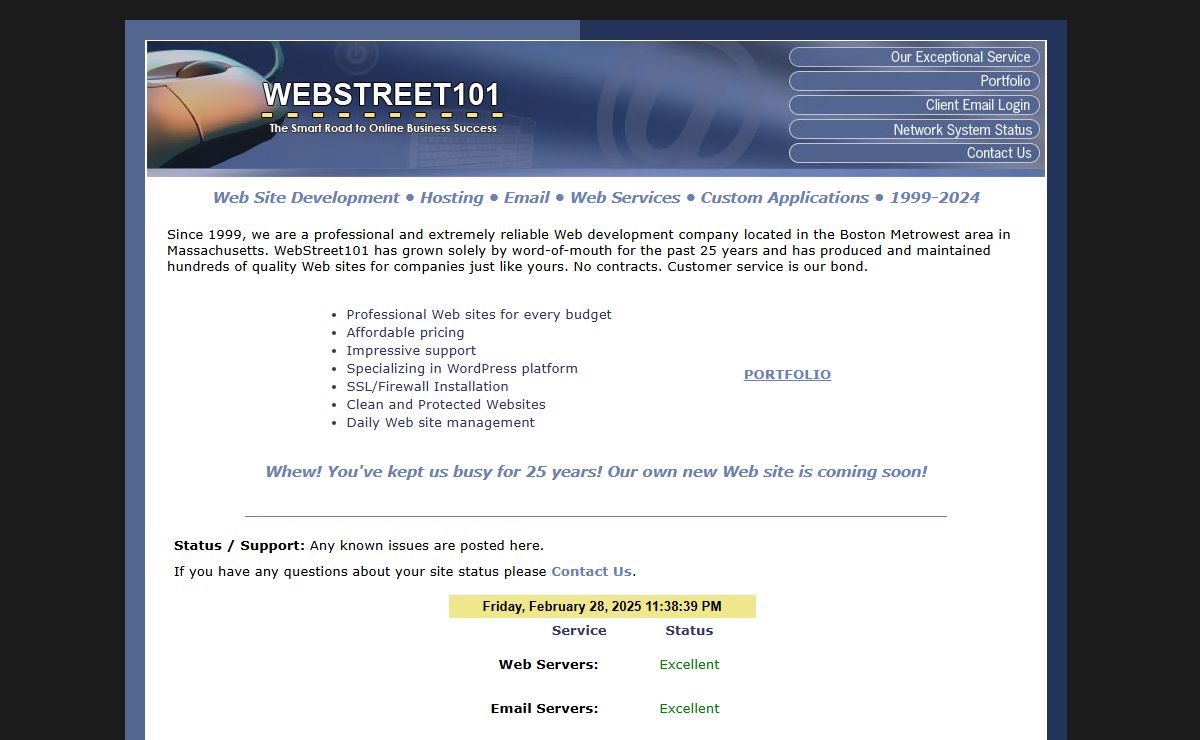 WebStreet101 - Web development company - Boston Metrowest - Web site promotion