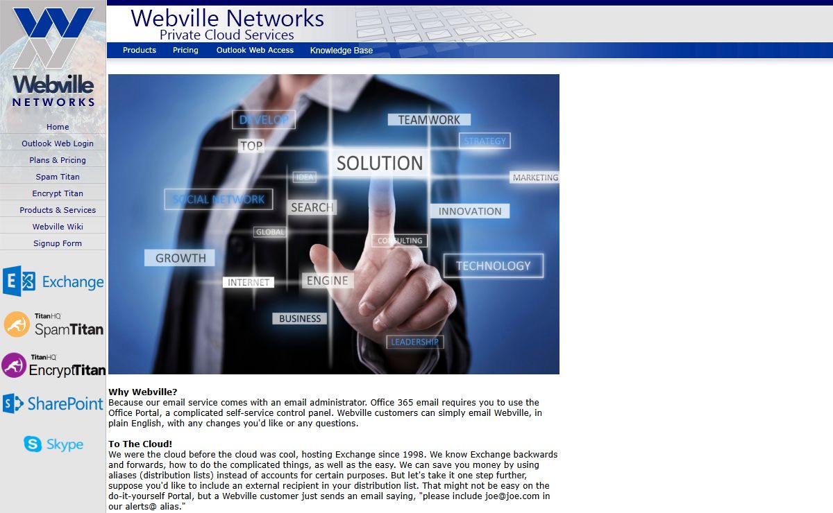 Webville Networks > Private Cloud Services