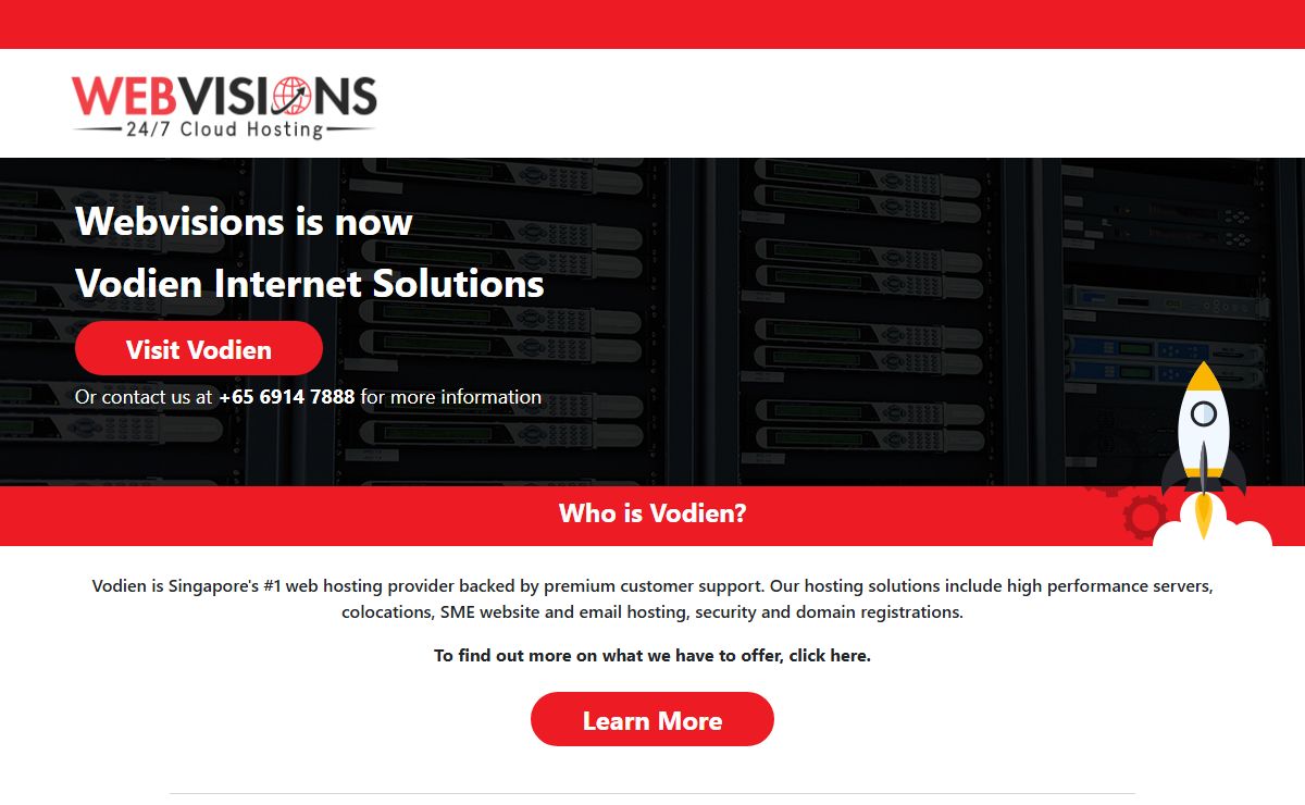 Singapore Web Hosting | Domain Names | VPS Hosting - Webvisions