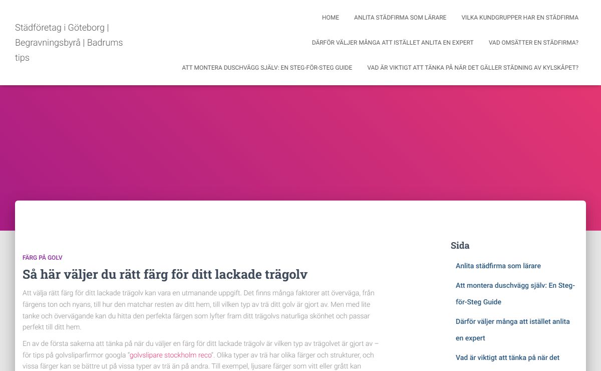 Städföretag i Göteborg | Begravningsbyrå | Badrums tips