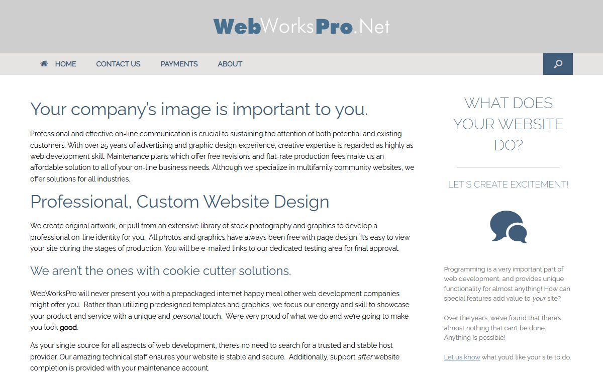 WebWorksPro, Inc. Website Design Hosting