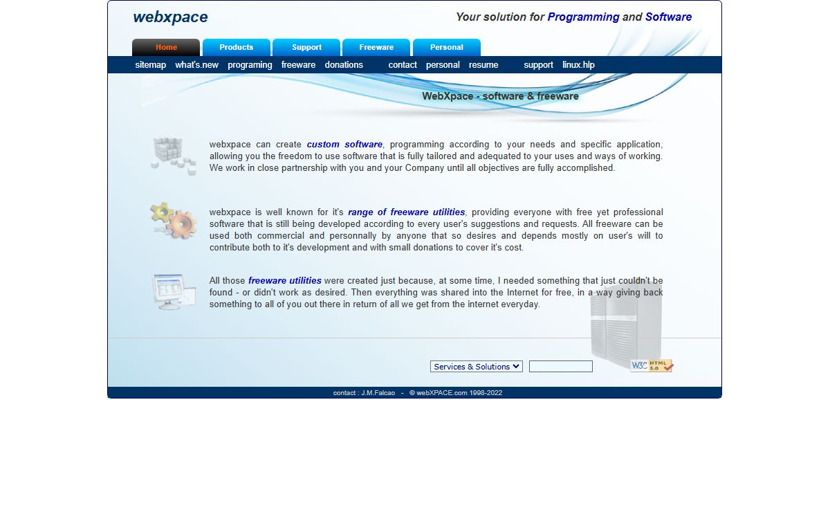 webXpace - custom programming, software and freeware