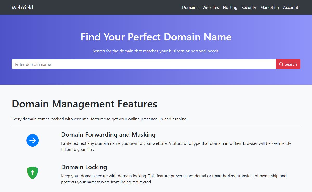 WebYield.net - Affordable Domains, Hosting & Website Solutions
