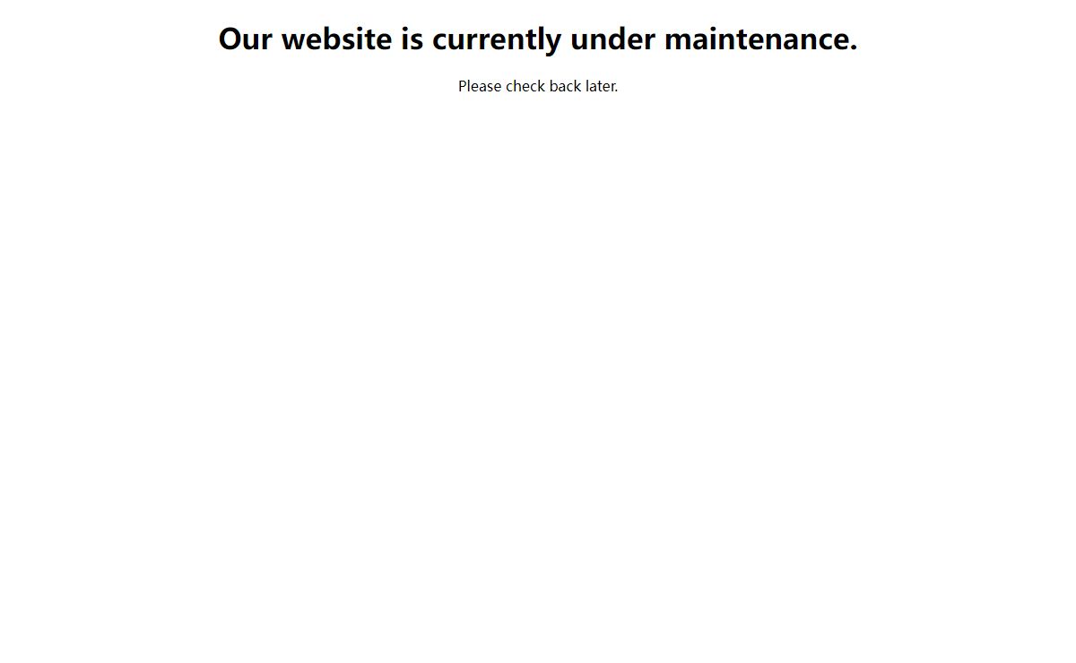 Maintenance Mode