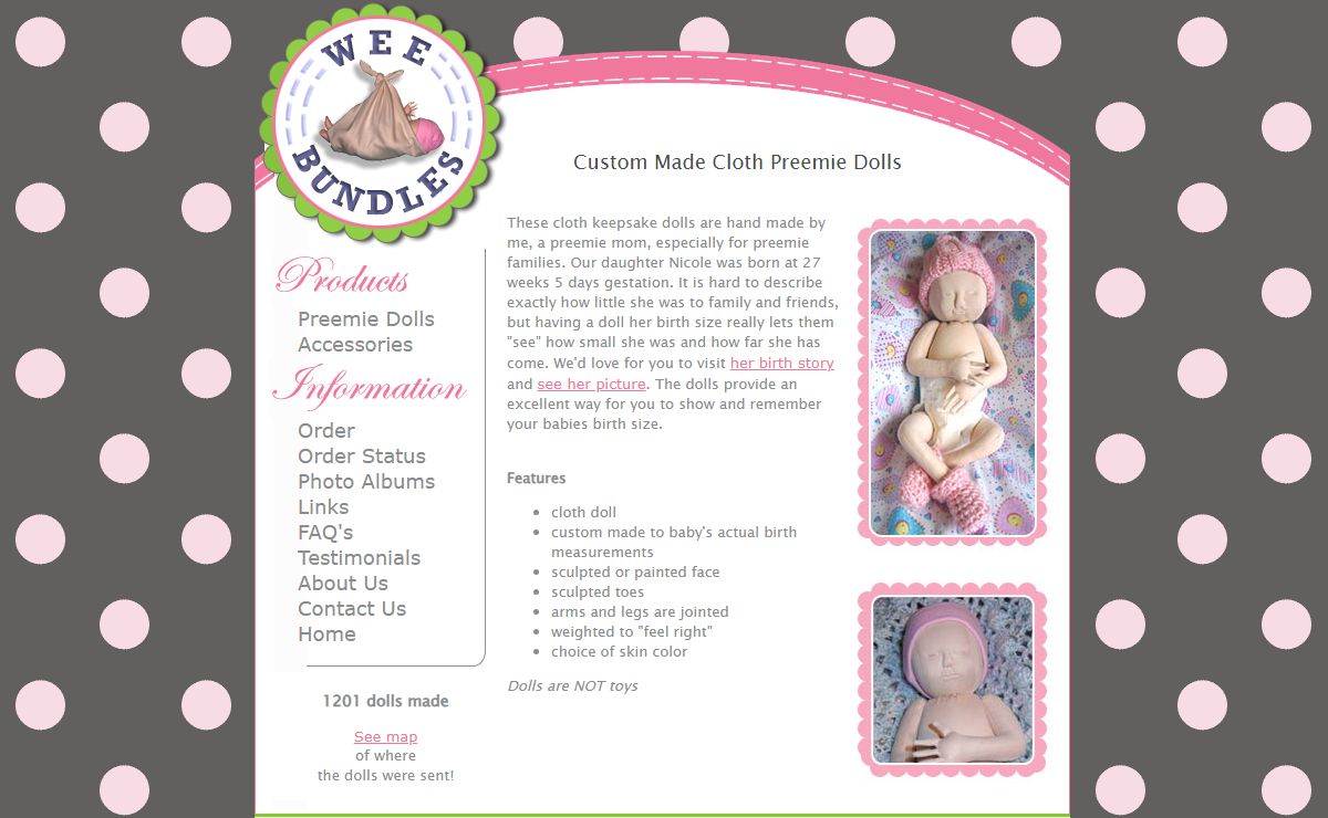Preemie Dolls - Wee Bundles