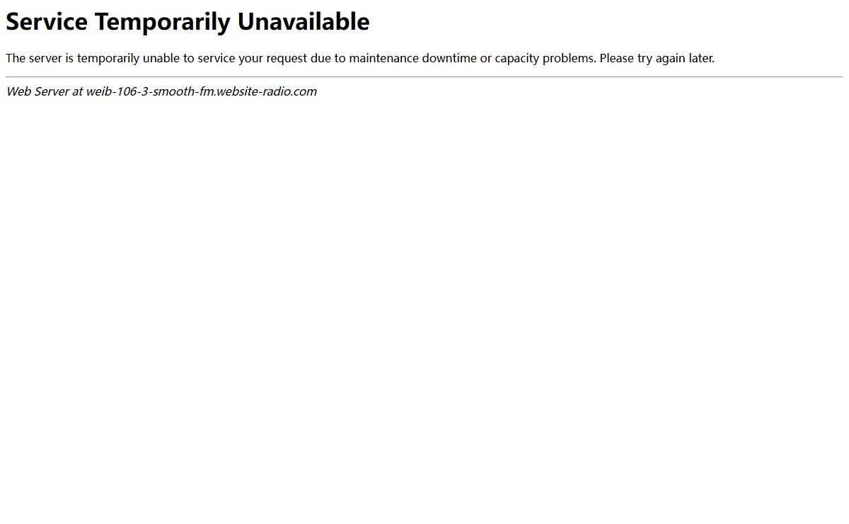 503 Service Temporarily Unavailable
