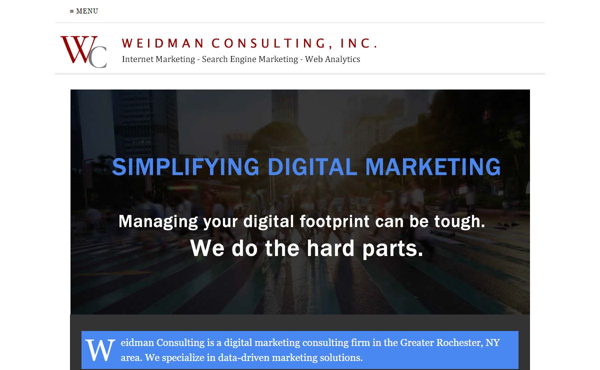 Weidman Consulting, Inc. | Digital Marketing Services | Rochester, NY