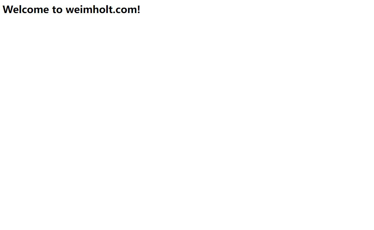 Welcome to weimholt.com!