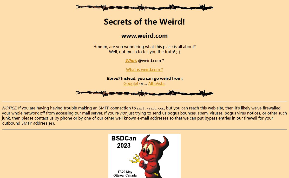 .... Secrets of the Weird ....