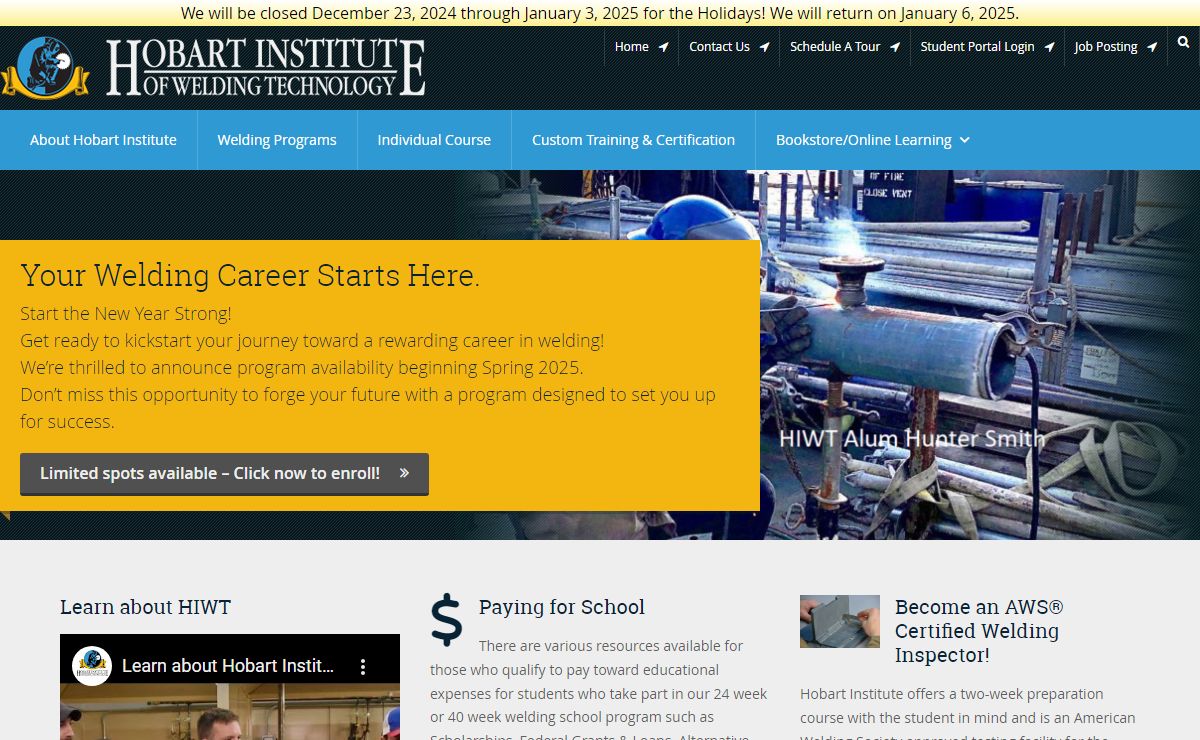 Hobart Welding School - Superior Welding Training at an Affordable Cost
