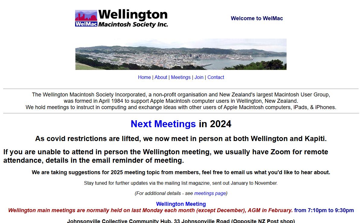 Wellington Macintosh Society Inc. - Home Page
