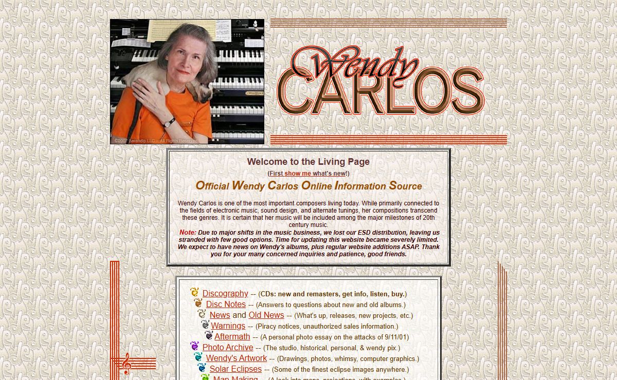 Wendy Carlos HomePage