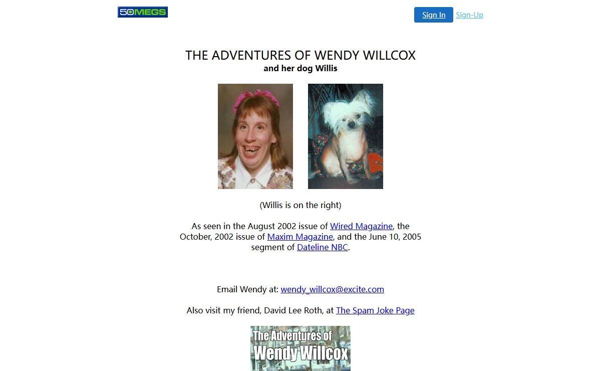 The Adventures of Wendy Willcox and her dog Willis