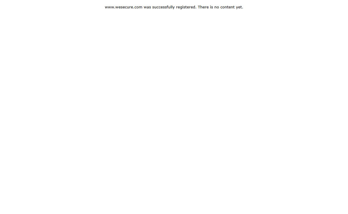 www.wesecure.com has been registered
