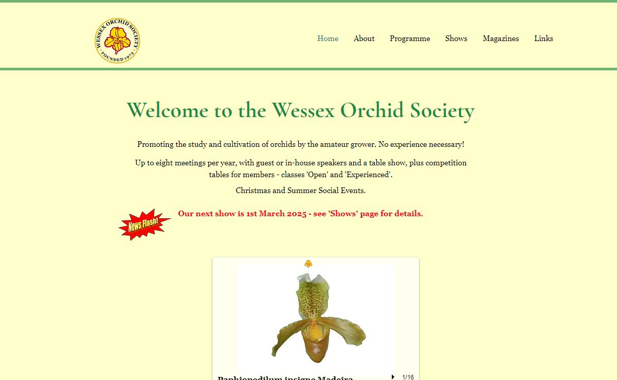 Amateur Orchid society | Wessex Orchid Society