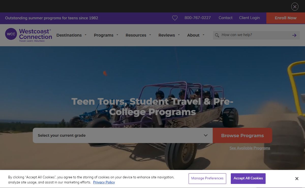 Teen Tours & Student Travel Programs | Westcoast Connection