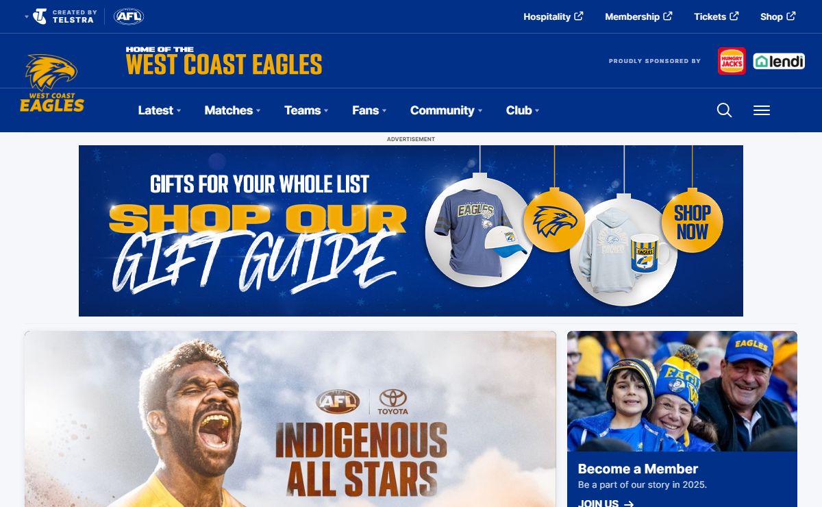 Official AFL Website of the West Coast Eagles