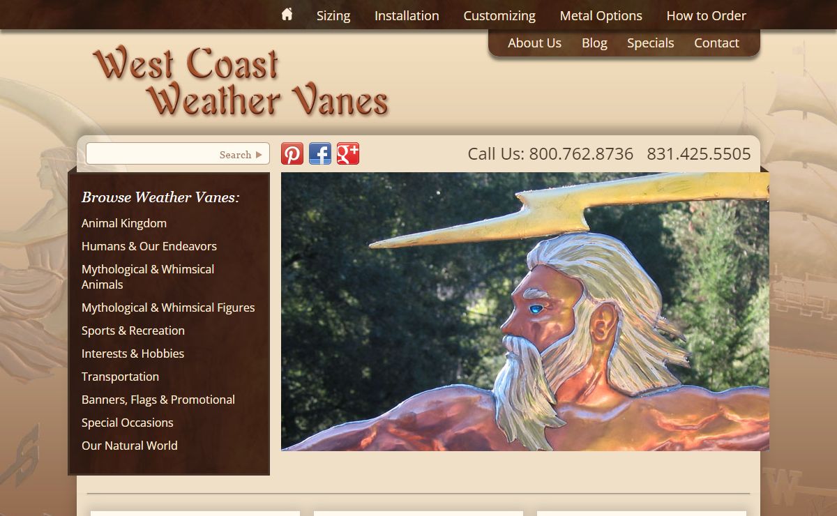 Custom Copper Weathervanes Handcrafted By West Coast Weathervanes
