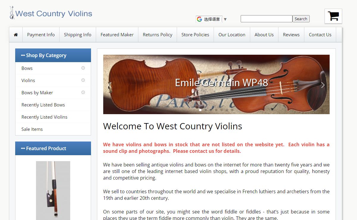 Welcome to West Country Violins