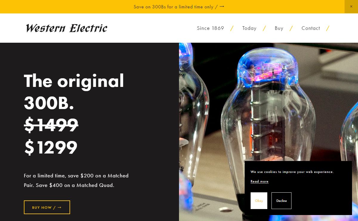 Western Electric - Maker of electron tubes and high fidelity