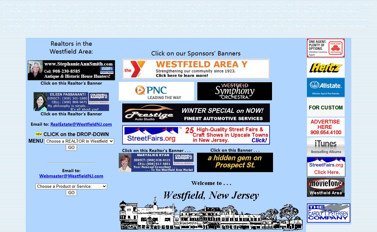 Westfield, New Jersey * Westfield, NJ * Westfield NJ * Westfield, NJ Welcome Page